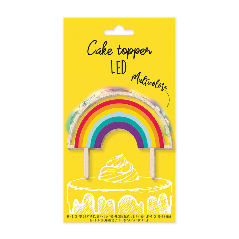 Cake Topper 
LED Regenbogen 