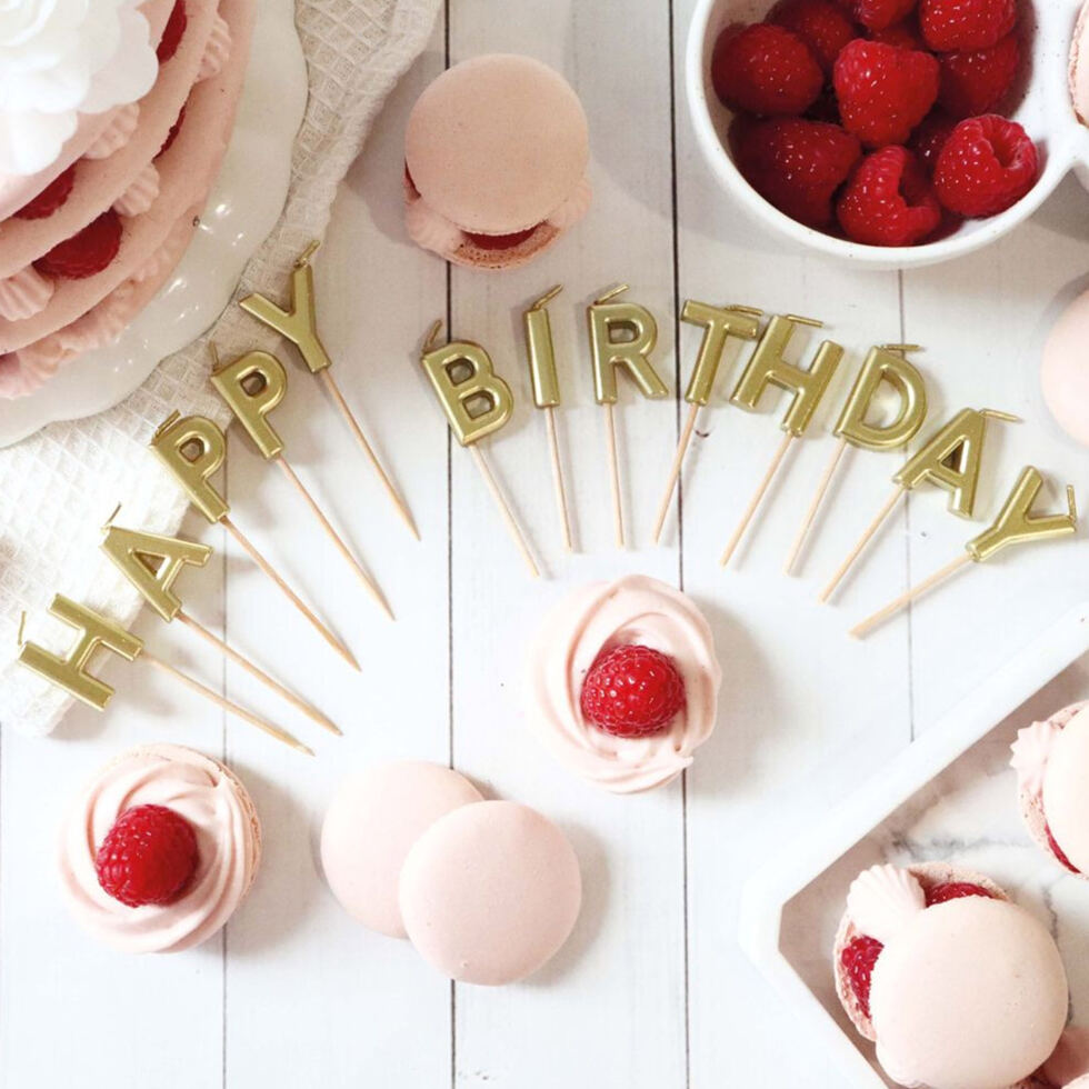 Kerzen Happy Birthday
gold 