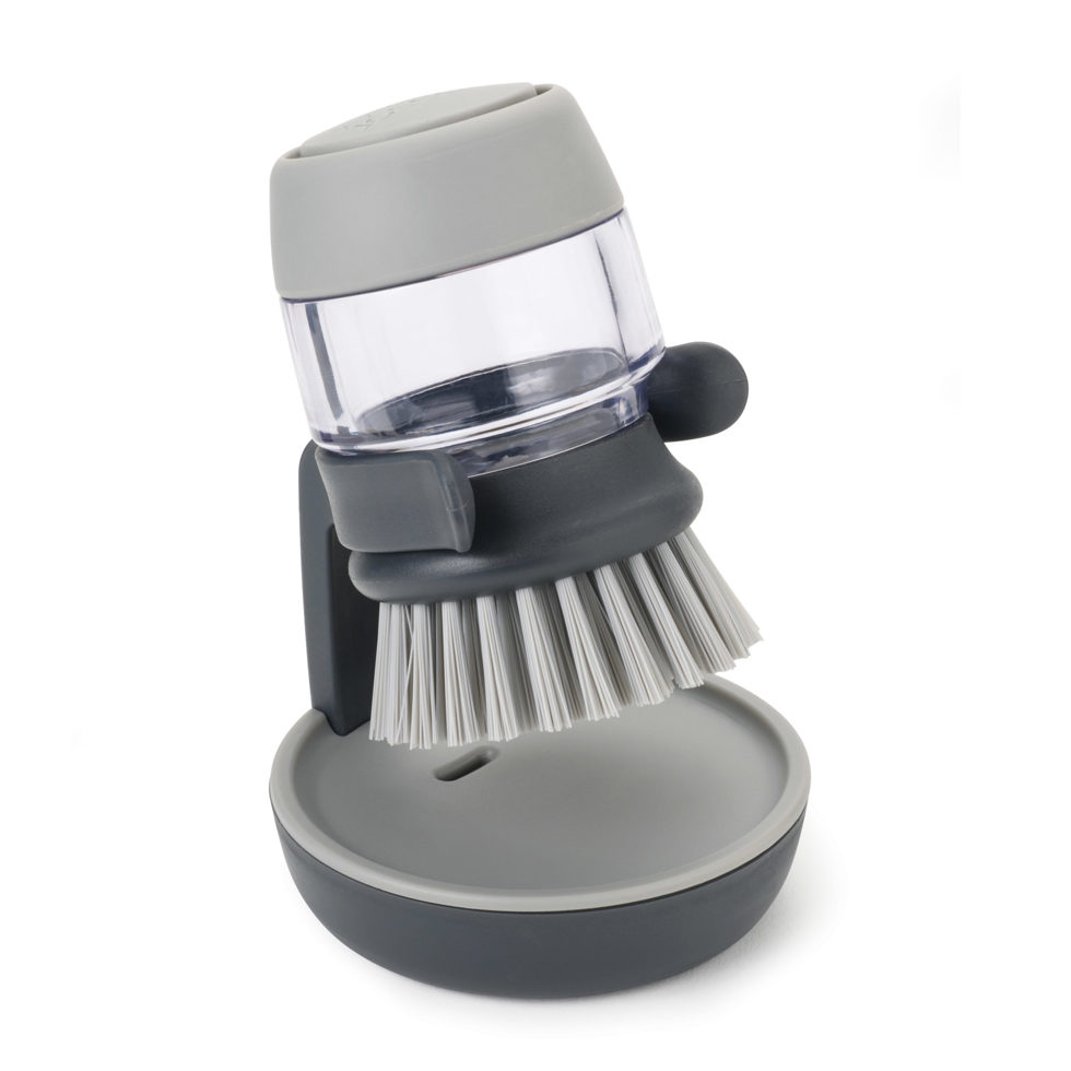 Brosse à bouton avec distributeur gris 