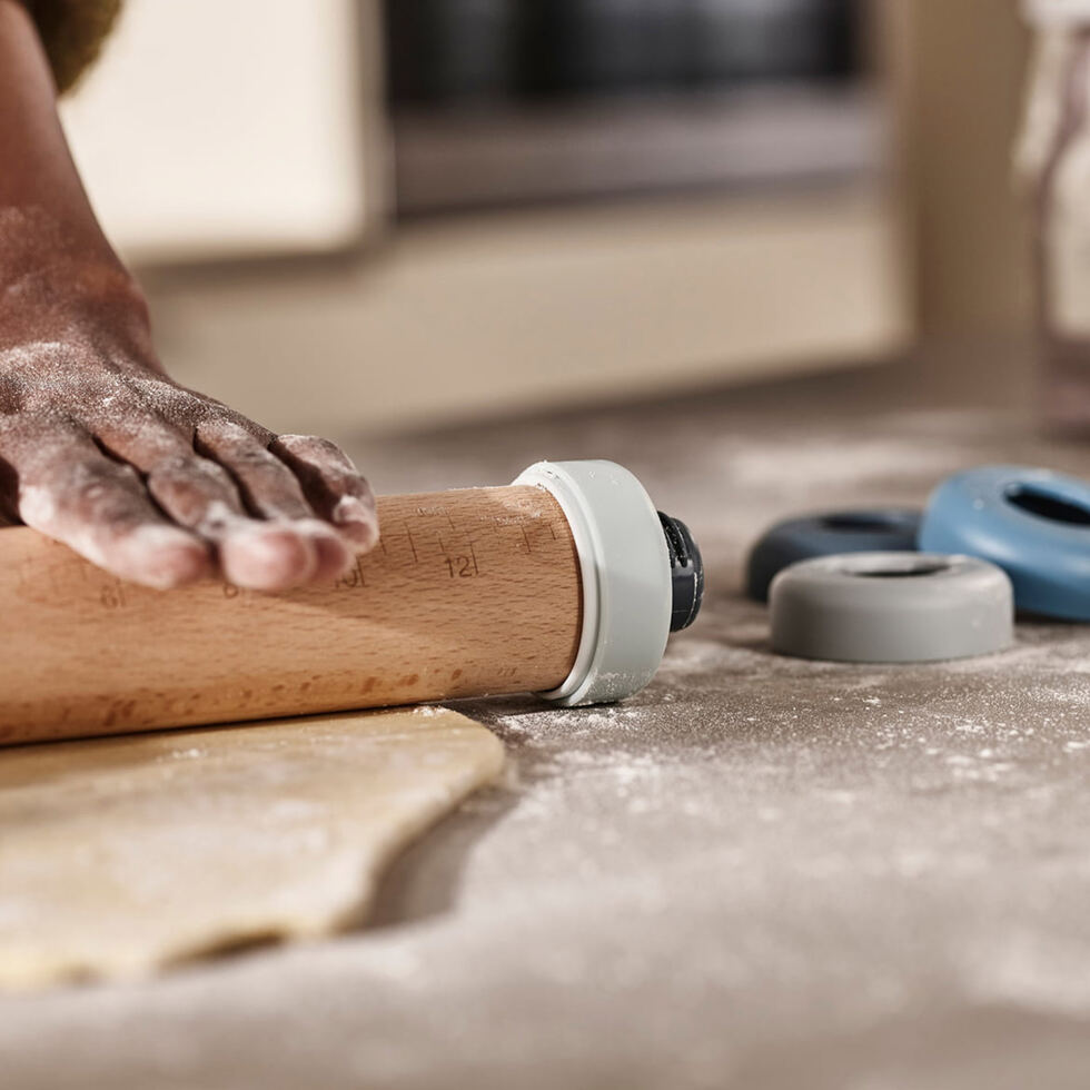 Rouleau à pâtisserie avec bagues d'écartement 