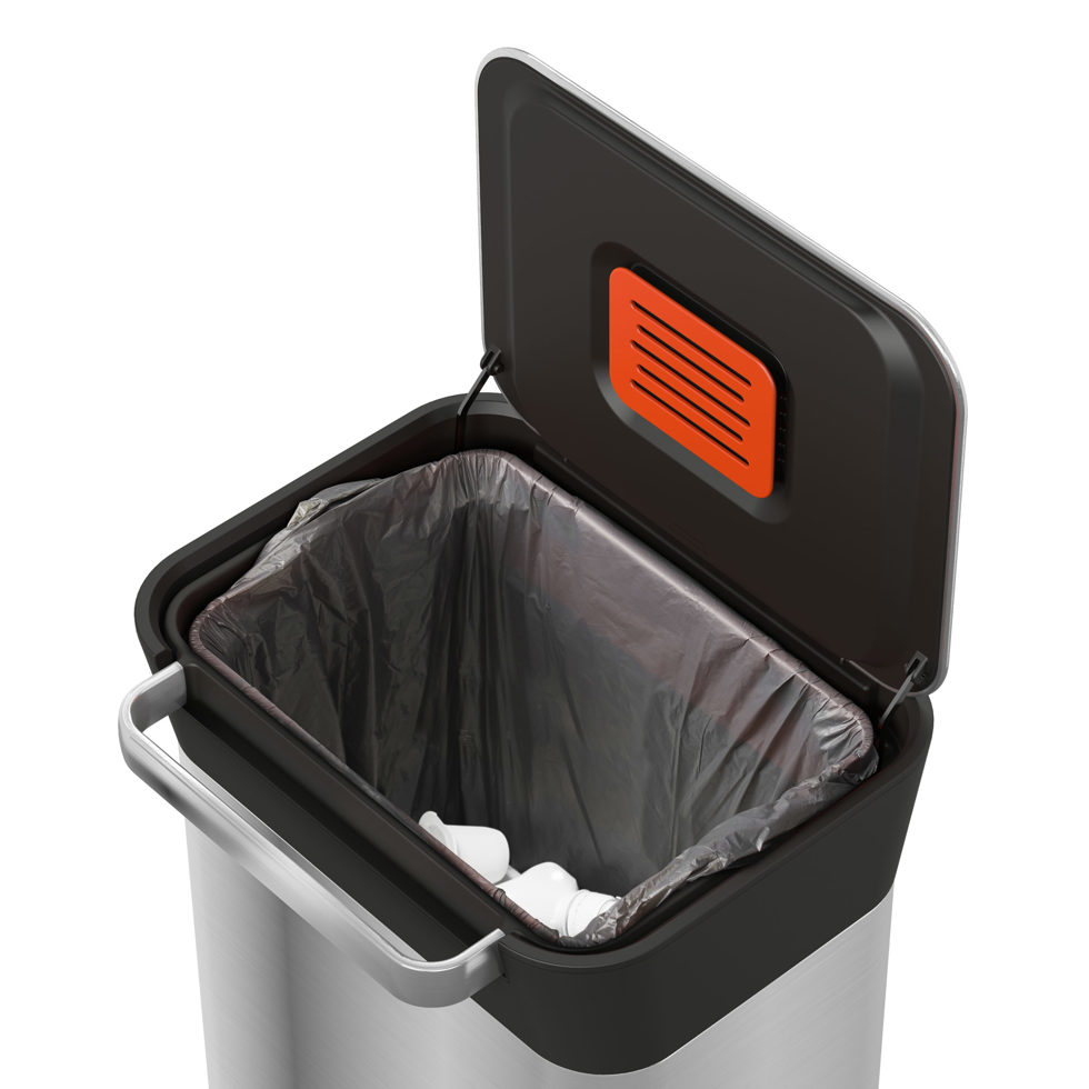 Abfallkübel / Presskübel chrom 60 lt 