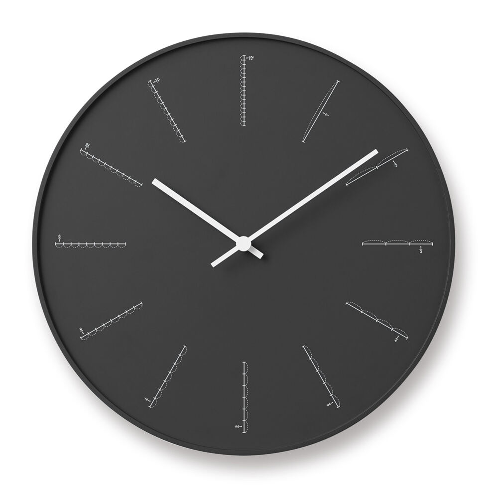 Wanduhr Divide Raster
schwarz 