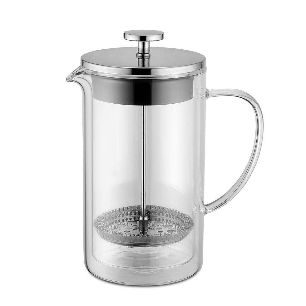Verseuse à filtre pressé en verre
double paroi 0.8lt 